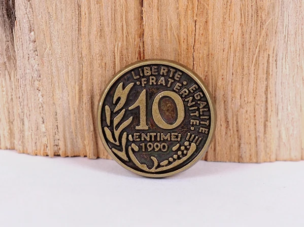 

30pc France 10 Centimes Liberty egality Fraternity Coin Diy Rivet Studs conchos