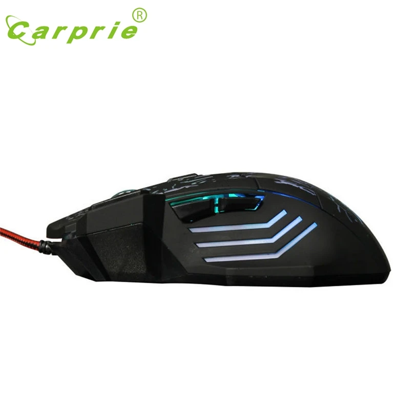 CARPRIE 5500 dpi 7D Кнопки светодиодный Проводная игровая мышь для ПК ноутбука QF28 дропшиппинг