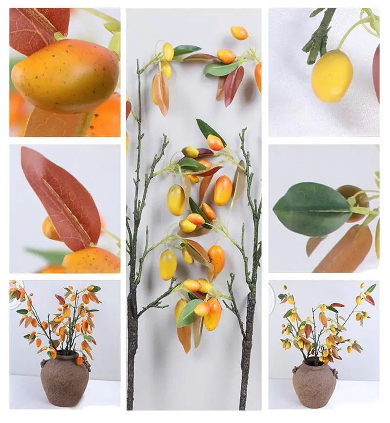 Flone Artificial Foam Silk Plant Bouquet High Quality Fake Flowers for Wedding Party Home Offic Garden Decoration Art Accessorie (3)
