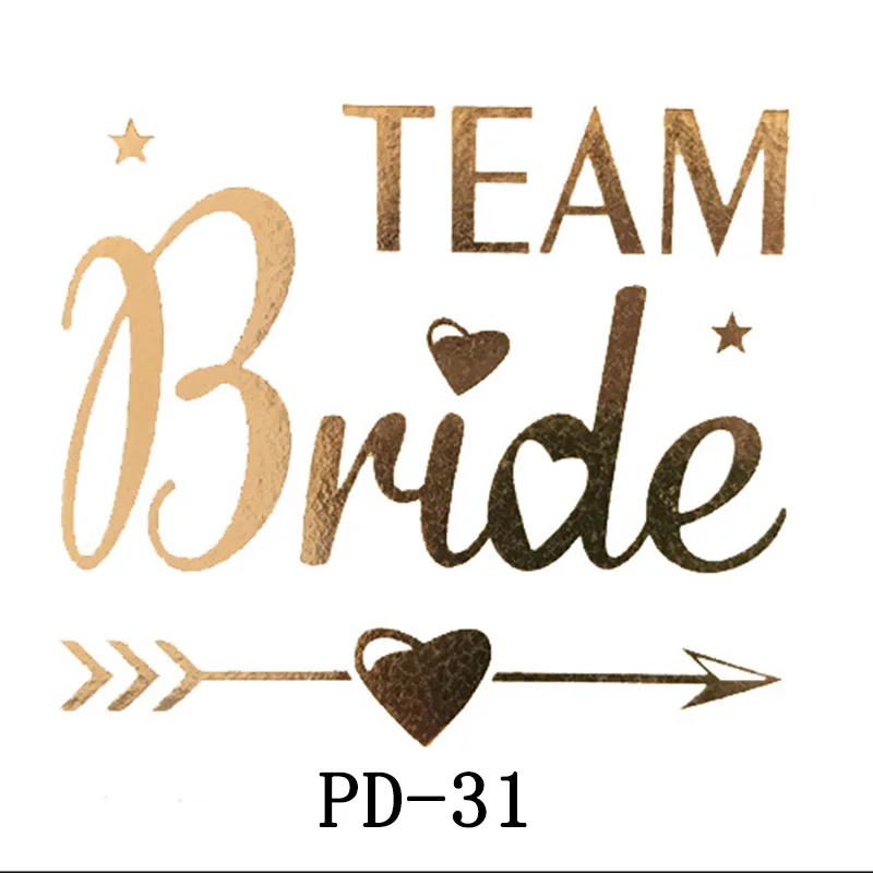 10pc Bridal Team Bridesmaid team temporary tattoo Bachelor Bride Party Sticker Decoration Marriage Bridal To Be Party Supplies 
