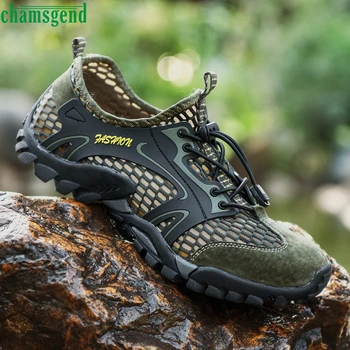 

CHAMSGEND Men Light Casual Aqua Shoes Men Outdoor Water Shoes Hot Sell Breathable Summer Swim Drawstring Creek Diving Shoes 09
