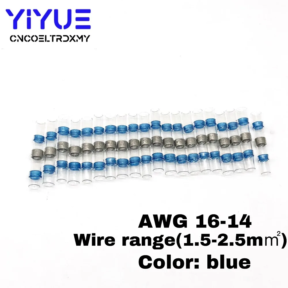 20 штук SST-S31 AWG16-14 печать Термоусадочные Butt Wire разъёмы терминалы 1,5-2,5 мм синий припоя рукав Водонепроницаемый