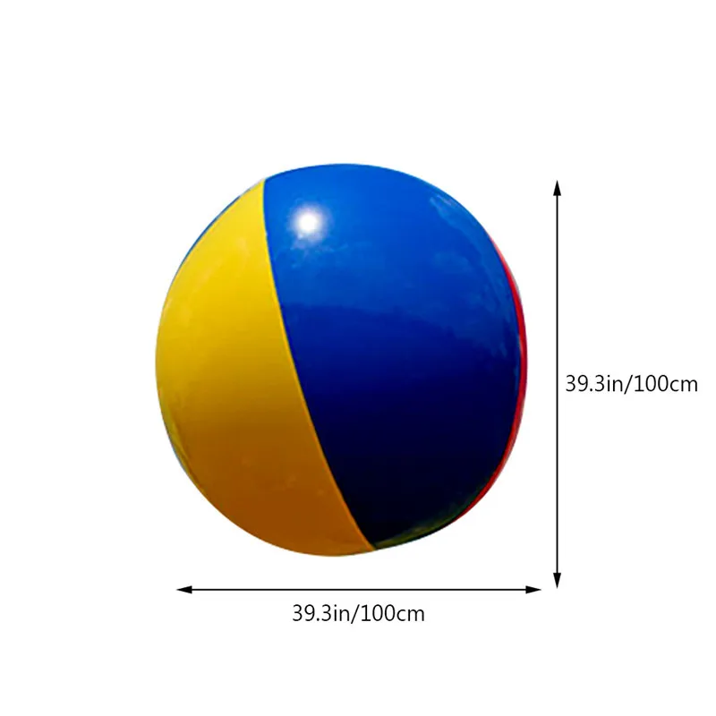Гигантский надувной пляжный мяч красочный волейбол для взрослых и детей открытый мяч Семья садовый пляжные вечерние игрушки 80 см/150 см/200 см - Цвет: 100cm