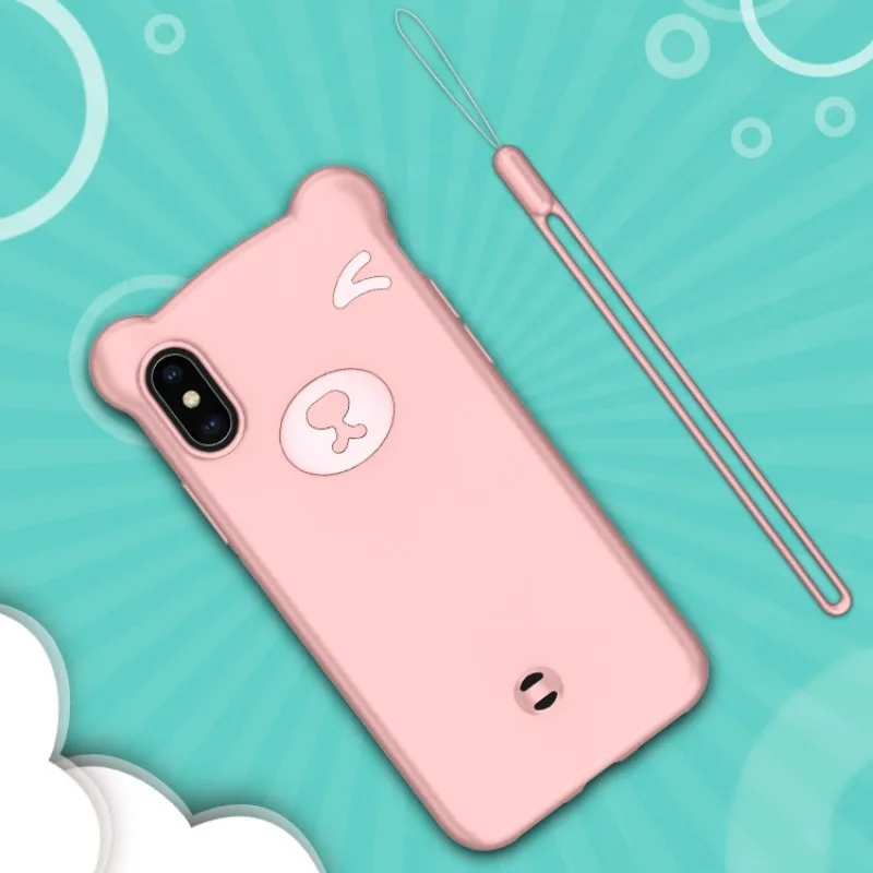 conew_3d bear silicon case for iphone x xs max xr cover soft liquid shell cute animal phone case for iphone 6 6s 7 8 plus guard cover (4)