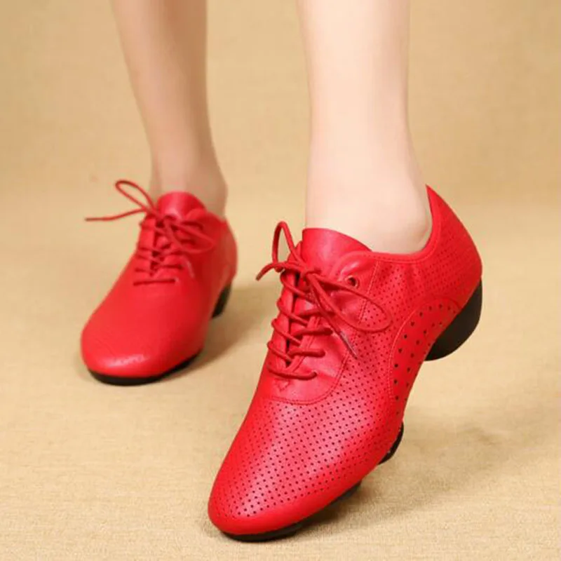 Women Genuine Leather Low Heels Punmps Lace up Design,Pointed Toe Soft