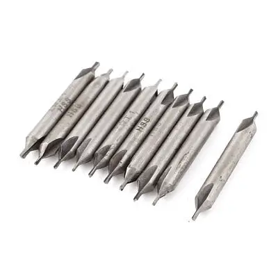 10Pcs 1mm 60 Degree Double End HSS Center Drill Countersink Bit Lathe Mill Tool | Инструменты