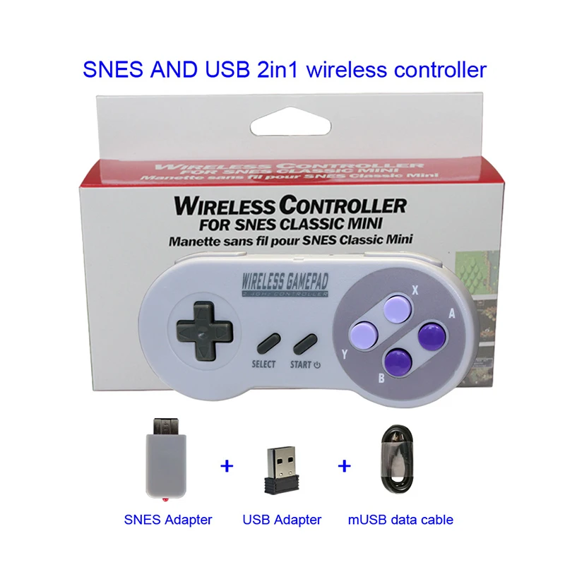 Wireless Gamepads 2.4GHZ Joypad Joystick Controller for SNES NES Classic Mini windows IOS Android raspberry pi Console remote Wireless Gamepads 2.4GHZ Joypad Joystick Controller for SNES NES Classic Mini windows IOS Android raspberry pi Console remote