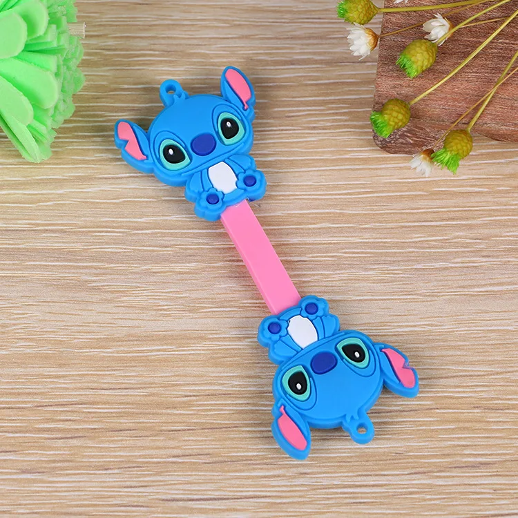  100pcs Lovely Elephant Bear Cartoon Cable Winder Headphone Earphone Cable Wire Organizer USB Cord H