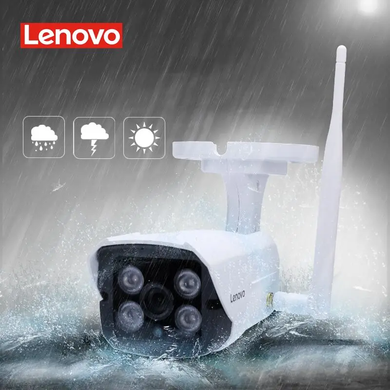LENOVO IP Камера Wi Fi 1080 p ИК CCTV камера Открытый ИП для наблюдения Водонепроницаемый