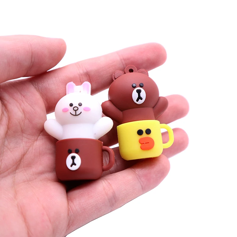 Pendrive cartoon Rabbit cup usb flash drive 4GB 8GB 16GB 32GB 64GB brown bear memory stick u disk creative gfit pen drive stick Pendrive cartoon Rabbit cup usb flash drive 4GB 8GB 16GB 32GB 64GB brown bear memory stick u disk creative gfit pen drive stick
