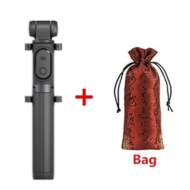 Штатив Сяоми Складной штатив Selfie Stick Monopod RU Склад Черный цвет - Цвет: black add red bag