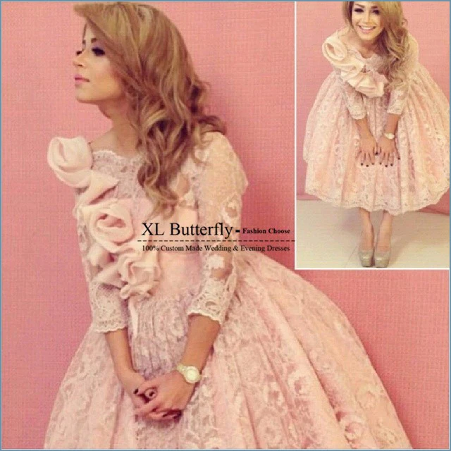 Vestido De Noiva 2015 Barco Cuello Corto De Color Rosa Vestido De Novia De Encaje Estilo De La Princesa De Manga Larga Vestidos De Novia Envio Gratis Long Sleeve Bridal Gown Bridal Gownsleeve Bridal