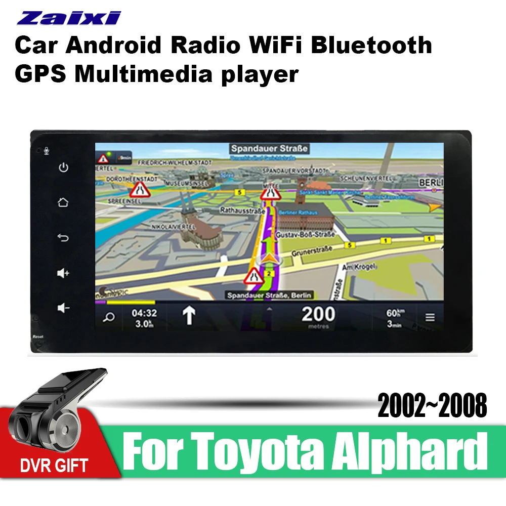 

ZaiXi 7 Inch 2Din Android Car Radio Wifi Autoradio HD 1024*600 Tochscreen GPS Multimedia Player For Toyota Alphard 2002~2008