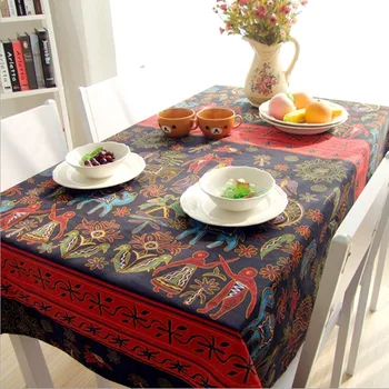 

Mayan Pattern National Style Table Cloth Cotton & Linen Dining Toalha De Mesa Ethnic Style Picnic Outdoor Tablecloth