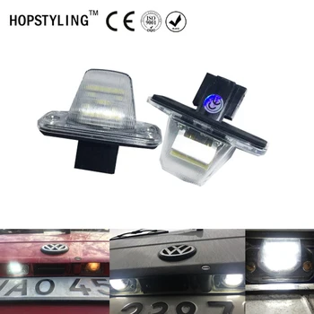 

2pcs No Warning LED rear license plate light For VW T4 Tranaporter ayncro CAMPMOB Passat B5 Limousine Passat Touran car-styling
