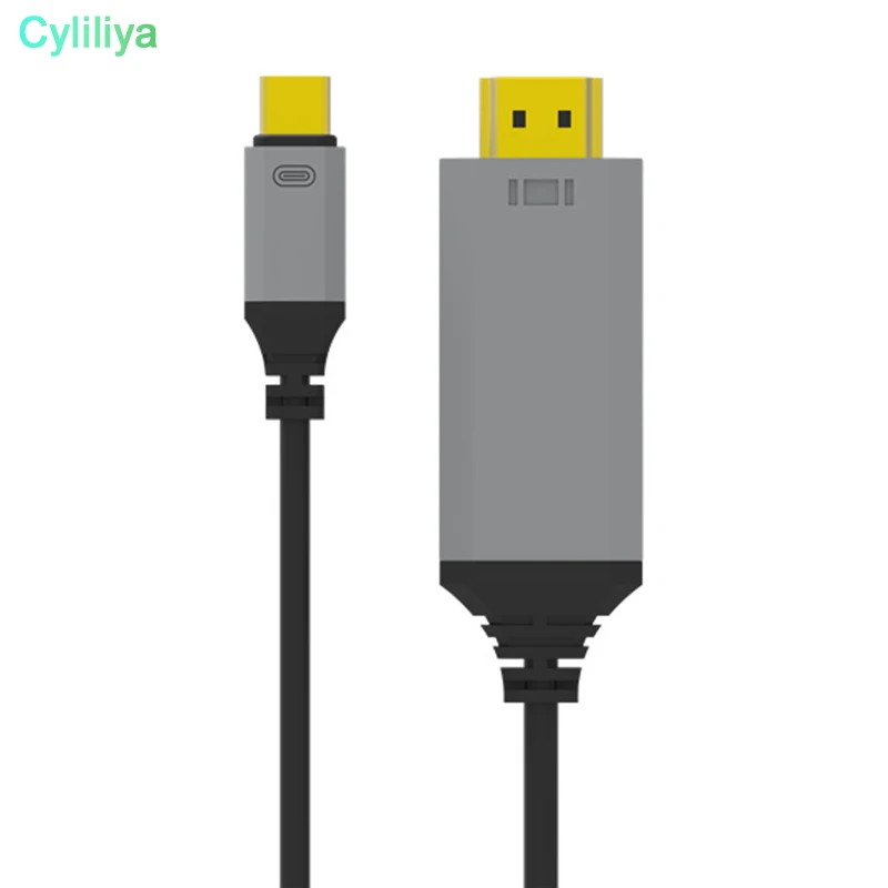 50 шт. 2 м USB 3 1 C к HDMI кабелю Type преобразователь 4K 30 Гц HD внешний