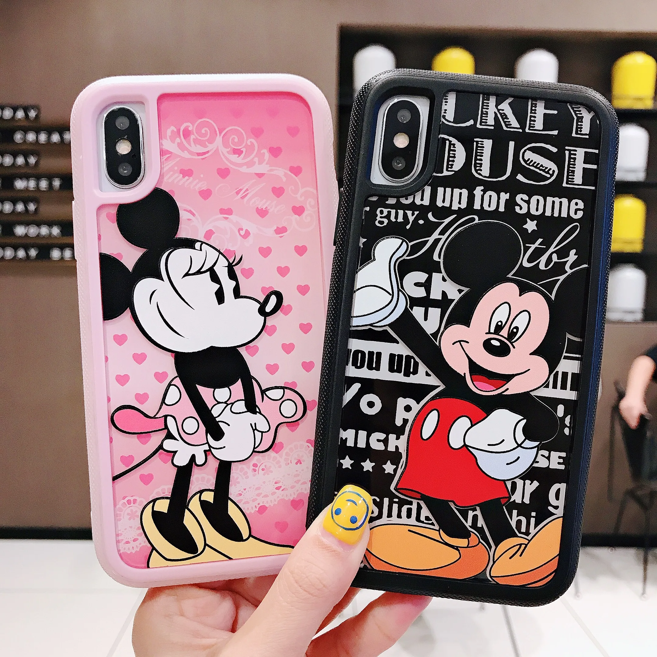 Disneys Cartoon Mickey Minnie Mouse Phone Case For iPhone X XS MAX XR