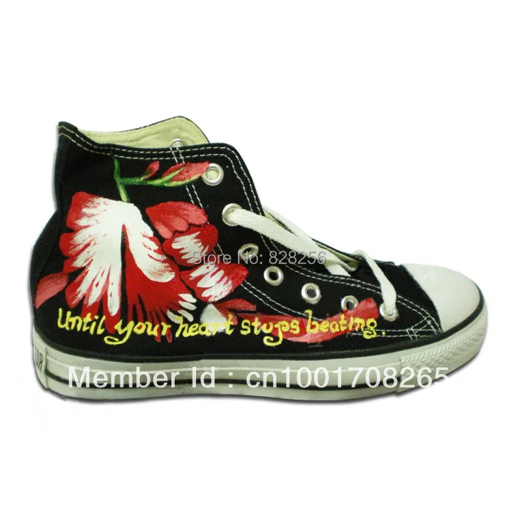 Hand Painted Canvas Sneakers Twilight Saga Inspired Custom Tennis Shoes