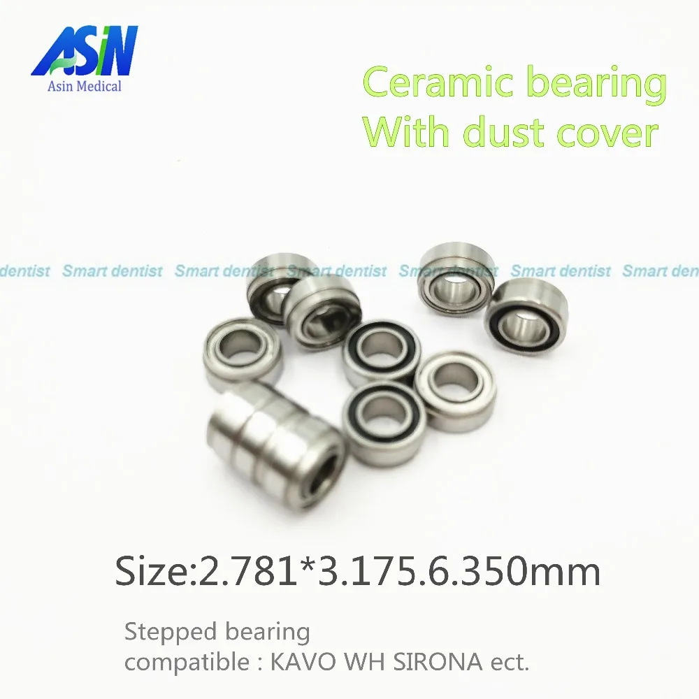 High Quality KAVO compatible handpiece bearing dental bearings ceramic balls with dust cover 10pcs stepped bearing