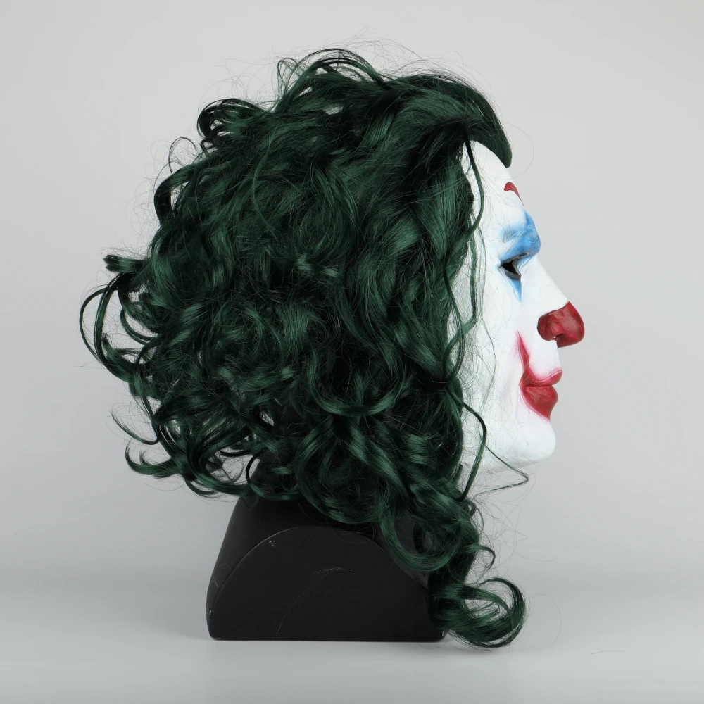 2019 Movie Joker Mask Cosplay Movie Horror Scary Smile Evil Clown Halloween Mask Latex Adult  (7)
