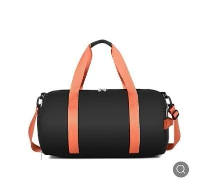 Black with orange 2 Женская сумка для фитнеса, тренировочная сумка для фитнеса, дорожная сумка для занятий спортом на открытом воздухе, для плавания, Женская сухая влажная сумка для занятий йогой, Bolsa ZL073 - Цвет: Black with orange 2