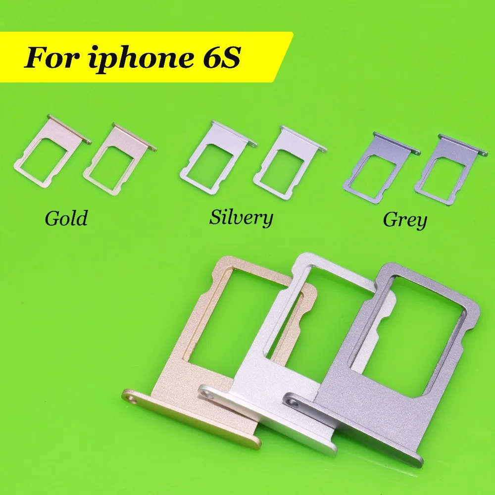 

New Nano Sim Card Tray Slot Holder Replacement Parts For iPhone 6S 4.7" Gold/Gray/Siver