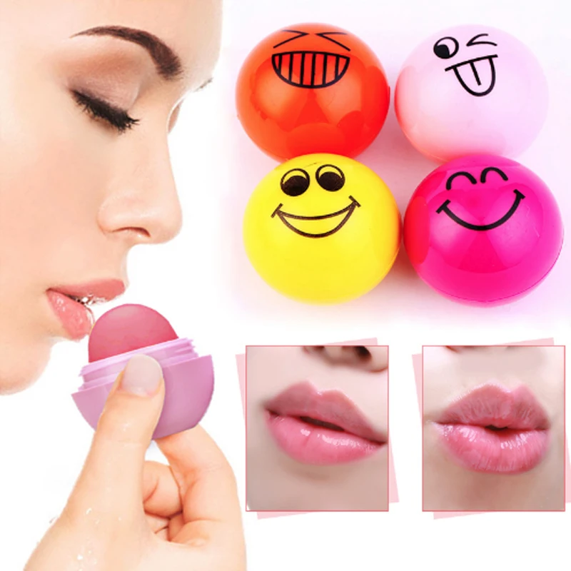 

4 color Natural Plant Organic Sphere Pomade Ball Lipstick Embellish Lip Balm,Chapstick