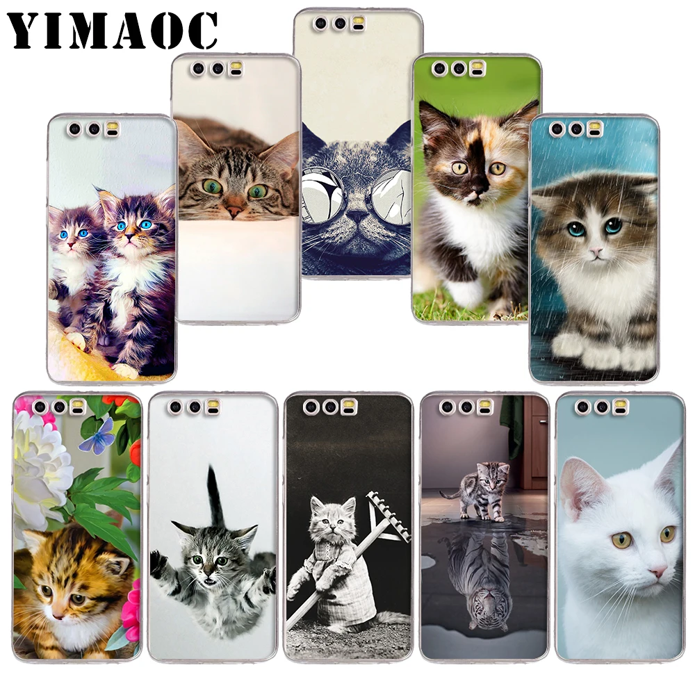 

YIMAOC 127z cute funny Cat Soft TPU Case for Huawei Honor 10 9 lite 7A Pro 7C 7X 8X Nove 3 3i