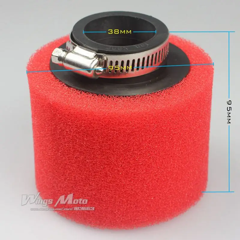 38mm Straight Foam Air Filter Sponge Cleaner 50cc Moped Scooter CG125