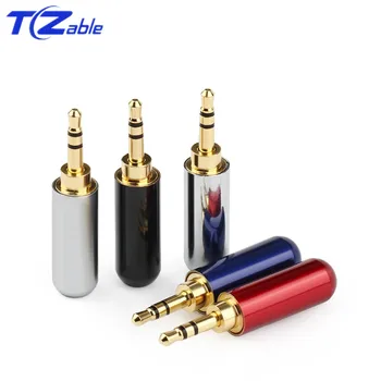 

Hifi Audio Plug 2.5mm 3/4 Pole Headphone adapter Audio Jack Earphone Repair Cable Solder Connector Gold Plug Male Upgraded Wire