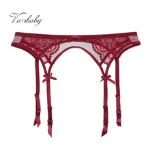 Varsbaby женское Дворцовое белье жаккардовая Сексуальная Кружевная подвязка красного цвета