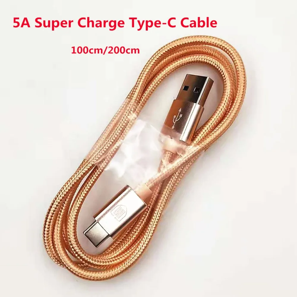 

Huawei Super charge Type C Cable 5A USB 3.1 Fast Charge Type-C Data Line 1M/2M For P20 pro Mate 9 10 Pro P10 Plus Honor 9 10 V10