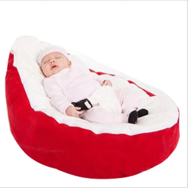 Just a Skin! New Baby Bean Bag Creative Personalized Newborn Lazy Sofa Baby Seat Chair Breastfeeding Bed for Newborn (No filler)