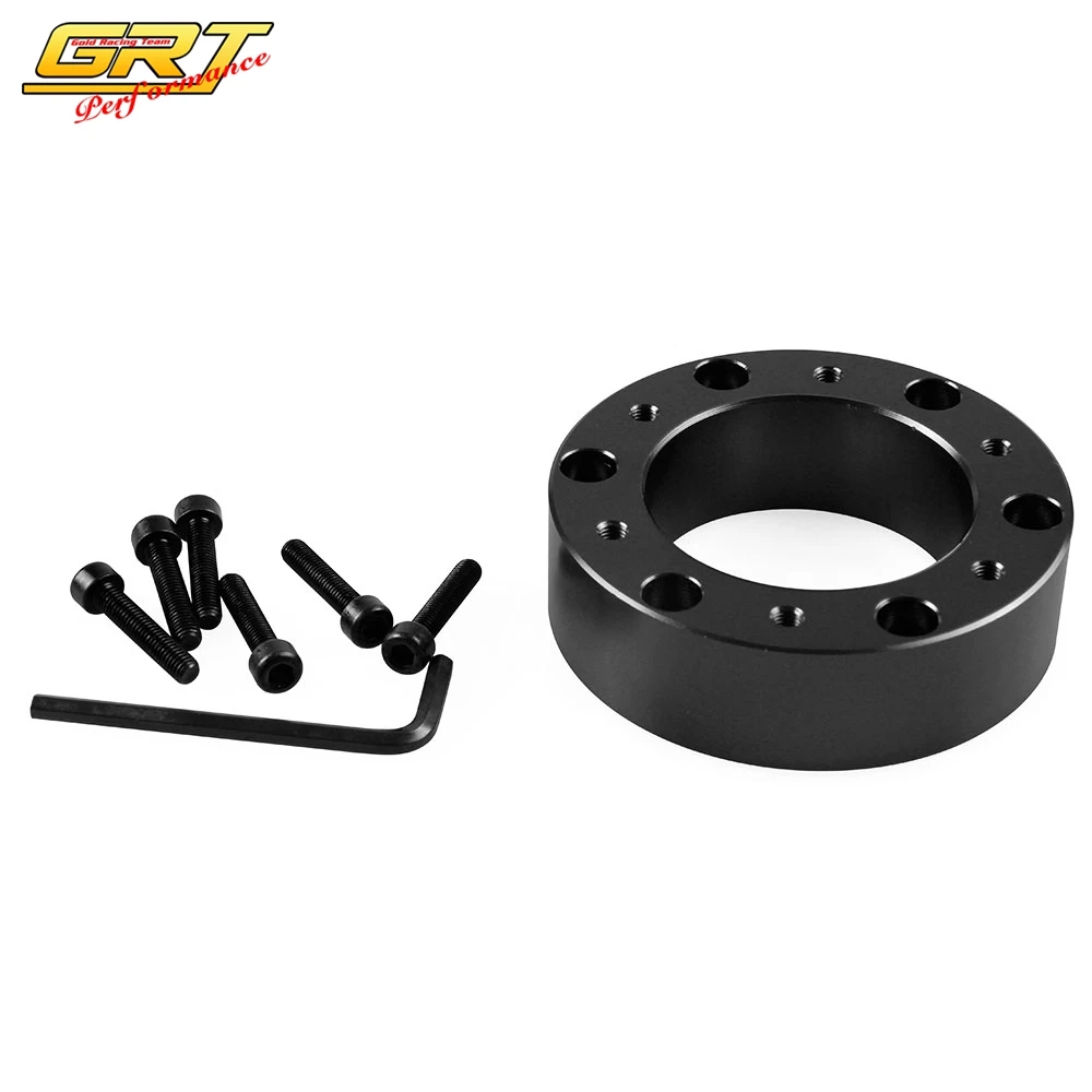 GRT New Black Aftermarket Aluminium Steering Wheel Hub Boss Kit Adapter