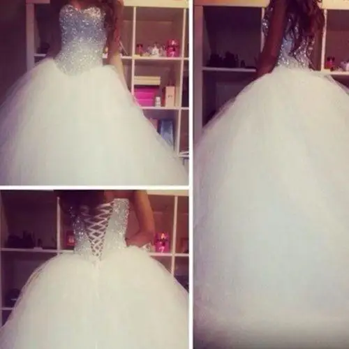 diamond corset wedding dress