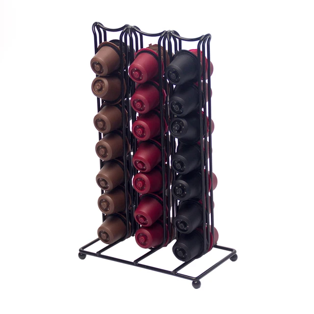 Special Price New Hot Small Capsule Coffee Holder Showing Container Stand with 42 Pod Capacity - Black