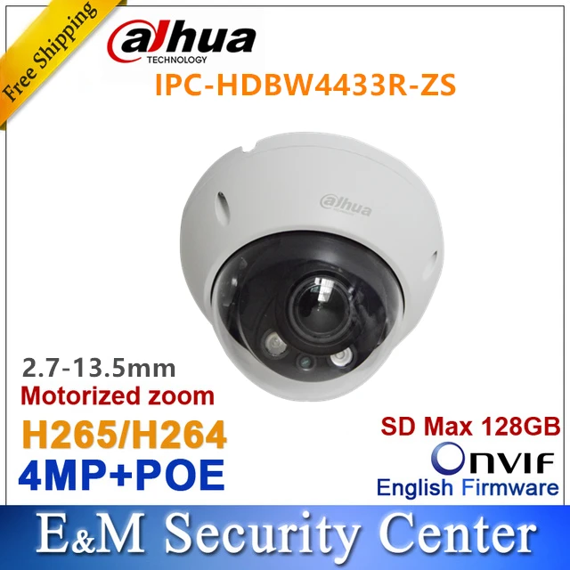 dahua IPC-HDBW4433R-ZS 4MP IPC Замена IPC-HDBW4431R-ZS IP 2,7 мм~ 13,5 мм VF Моторизованный объектив камера POE SD карта solt