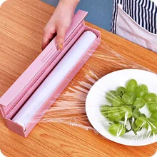 Прямоугольный резак для фруктов, резак для цепляющей пленки с лезвием из нержавеющей стали, диспенсер для обертывания, пластиковая пищевая пленка, инструмент для резки