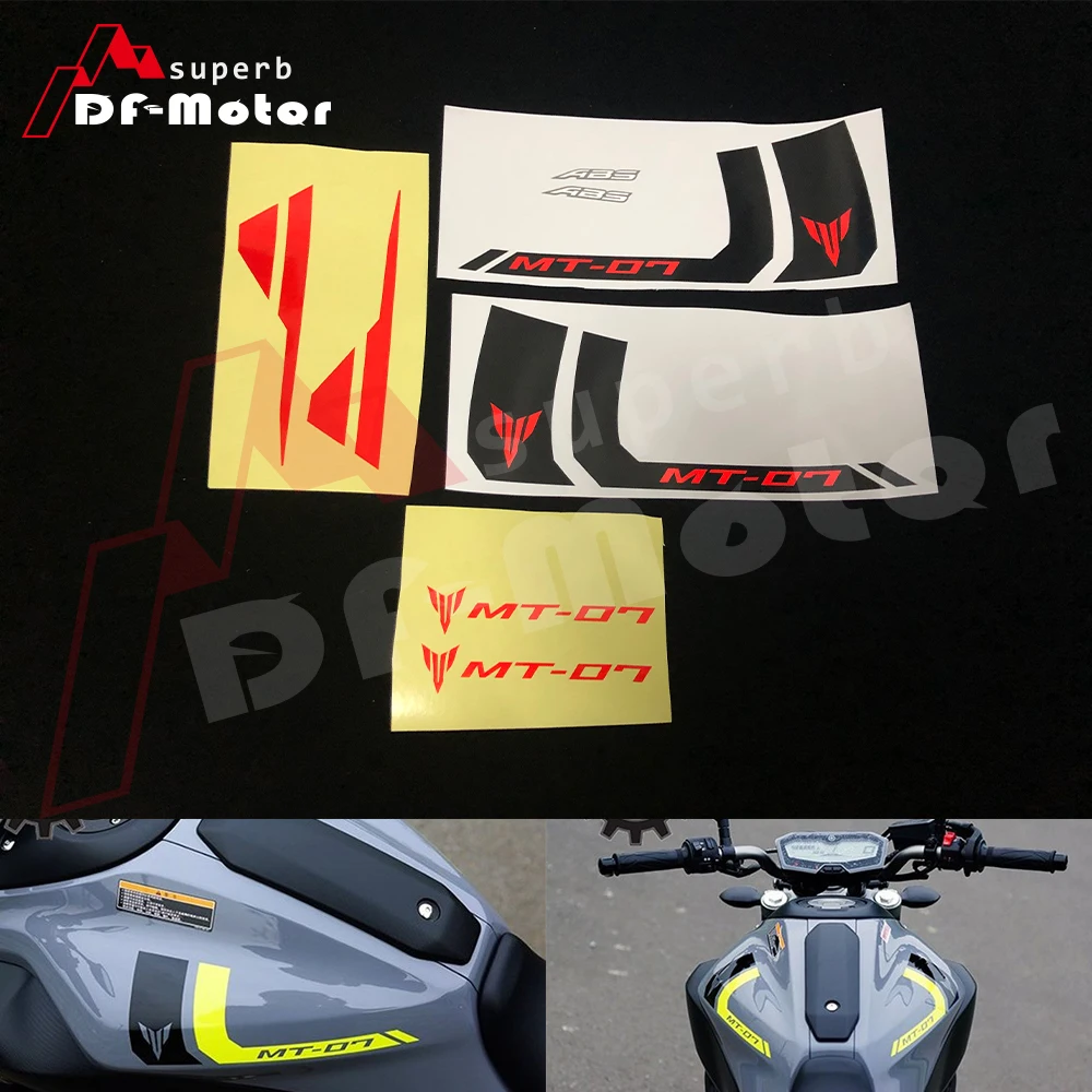 

Fit for YAMAHA MT 07 MT07 Decals Reflective Stickers Rim Stripes MT-07 High Quality Motorcycle Racing Sticker DIY Red white