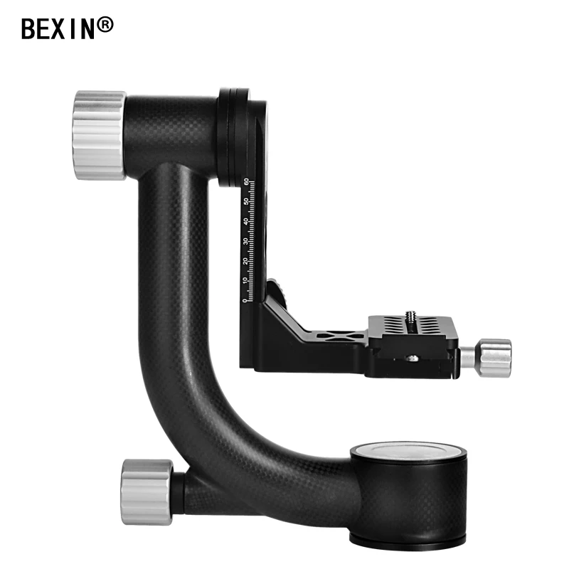 

BEXIN Carbon Fiber 360 Degree gimbal Panoramic Tripod Head W/ Quick Release Plate Standard for Telephoto Photography birds