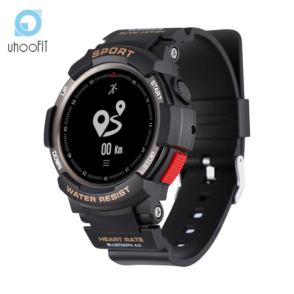 Uhoofit F6 Смарт-часы измерение пульса IP68 с gps шагомер Фитнес трекер напоминание для iOS и Android