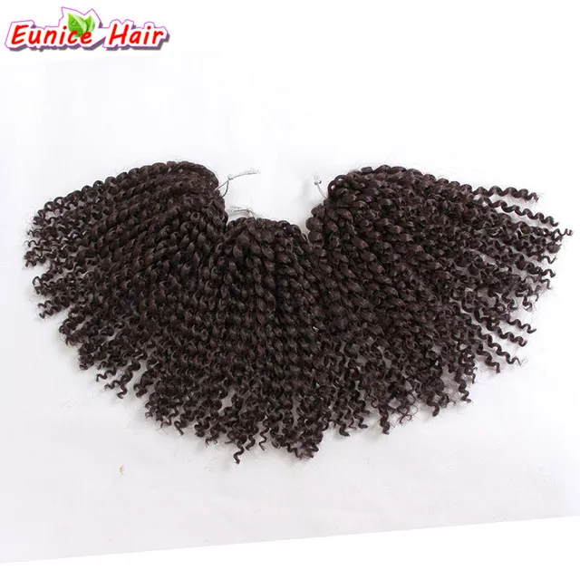 $US $27.50  8inch Ombre Kinky Curly Crochet Hair Synthetic Malibob Braids Hair Extension Black Bug High Tempera