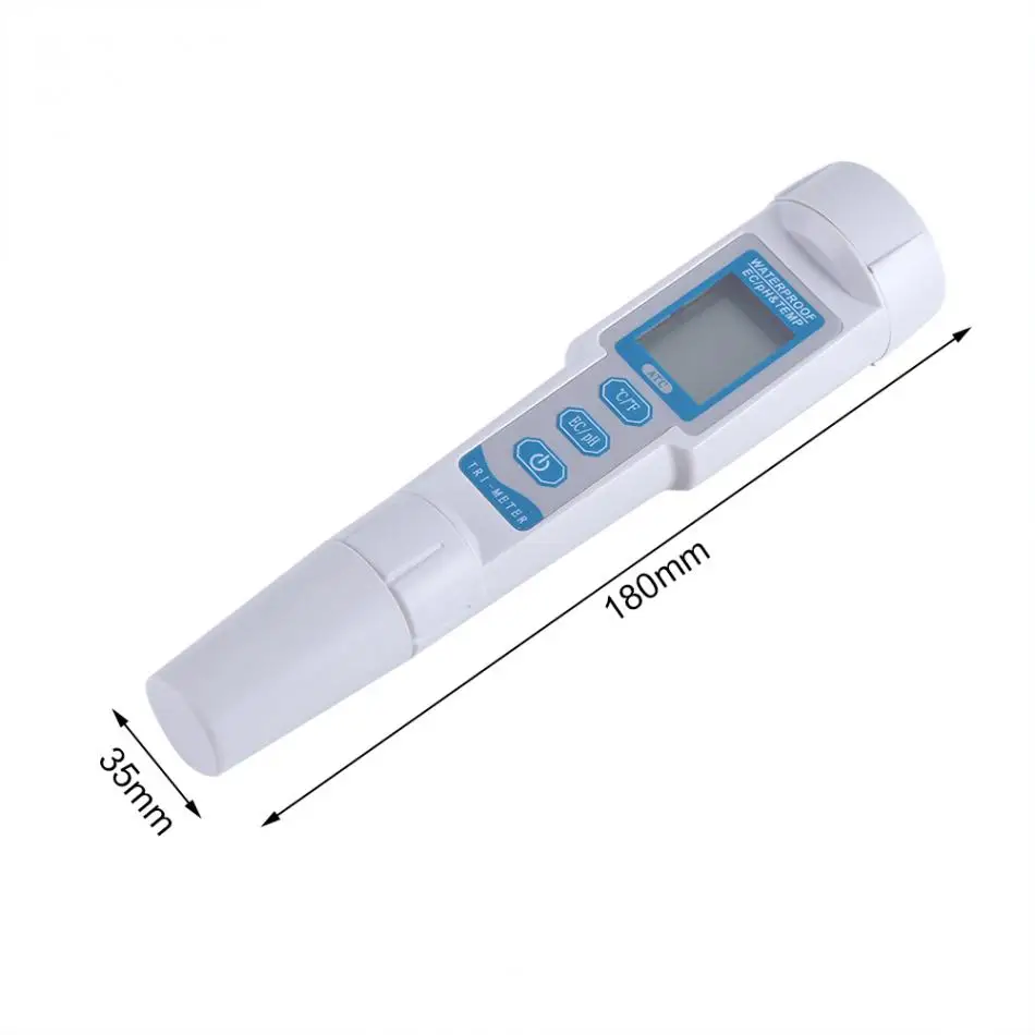Рн-метр 3 в 1 PH/EC/TEMP тестер температуры ручка функция проводимость качество воды измерительные инструменты с подсветкой