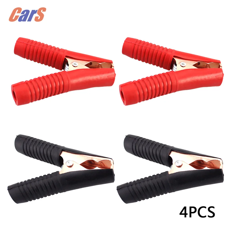 

4PCS Car Battery Clip 100A Automonile Battery Clips Cables Alligator Clips Charger Clamp 2 Red 2 Black Car Styling Accessories