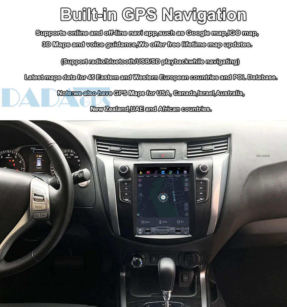 Top 10.4"Android 7.1 Tesla Style Car Radio Player For NISSAN NP300 Navara 2014+ Stereo Multimedia GPS Map Navigation Head unit 9