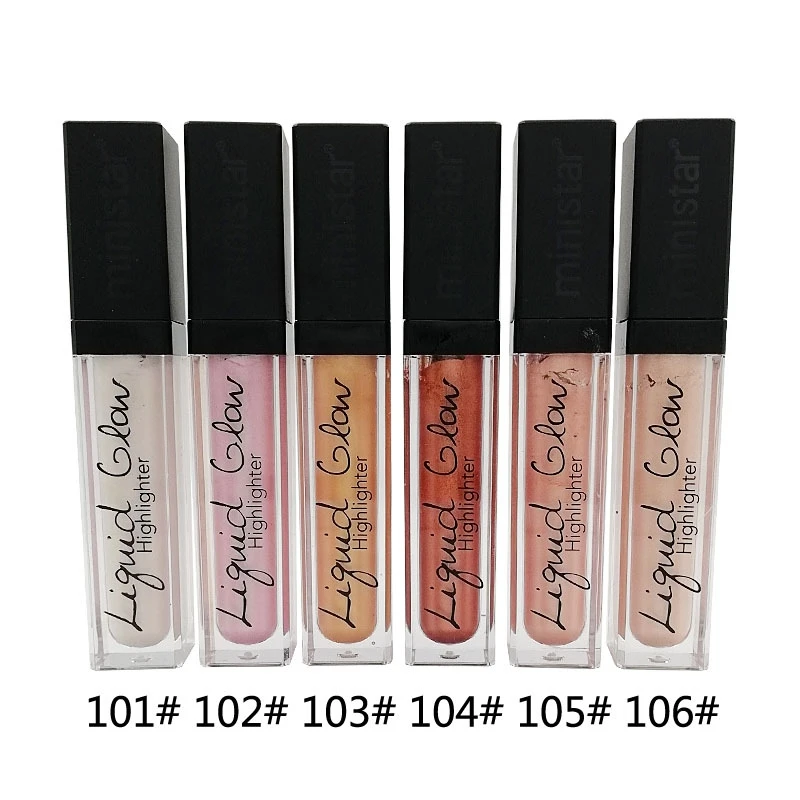 

1pc Face Liquid Highlighter Makeup Illuminating Contouring Brightener Bronzer Luminous Face Contour maquiagem 6 Color Dropship