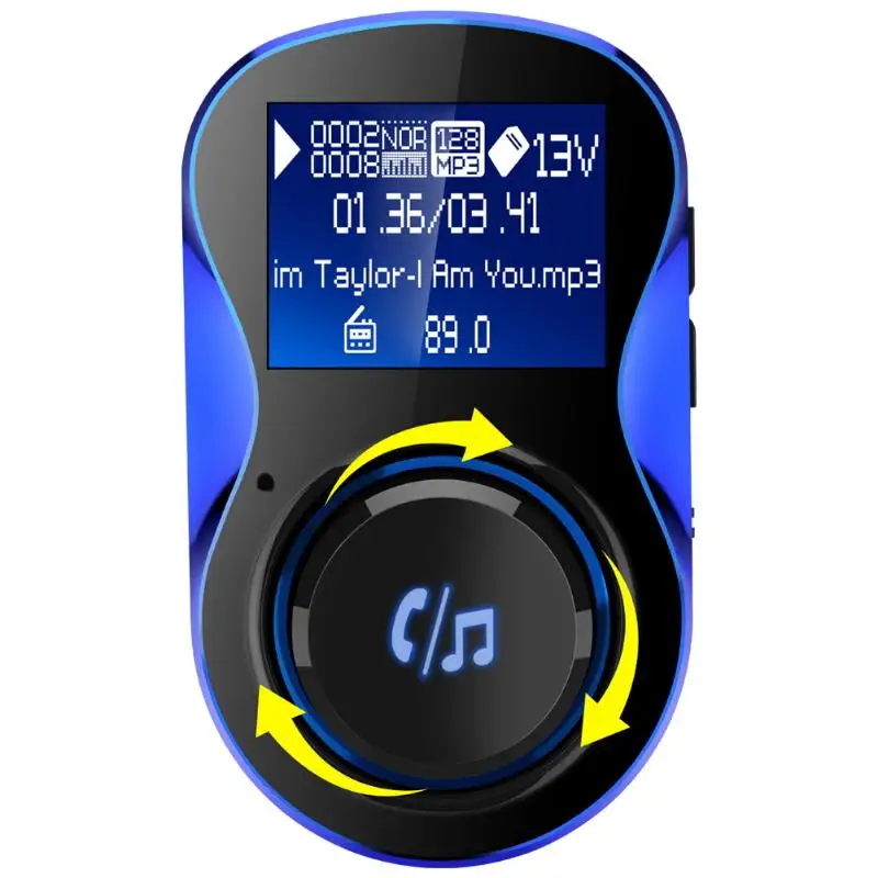 VODOOL 1.4in экран Bluetooth Handsfree автомобильный fm-передатчик комплект U диск TF карта MP3 плеер двойной USB быстрое зарядное устройство Bluetooth автомобильный комплект