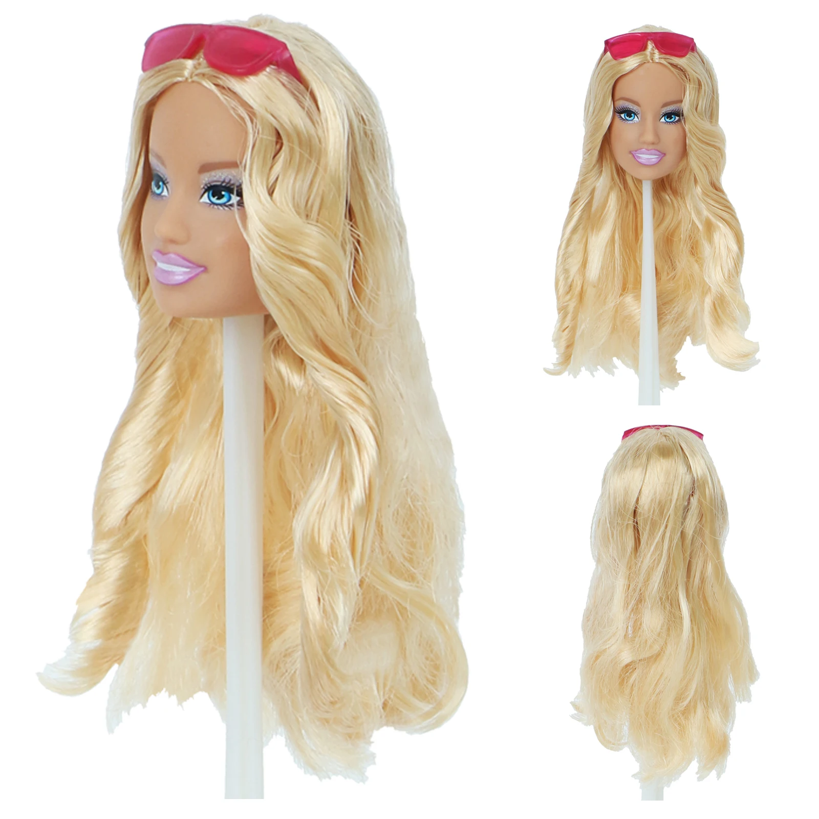1x Модная Кукла леди голова короткие волосы длинные волосы прямые вьющиеся волосы DIY аксессуары для 1" Кукла тело игрушка девушка