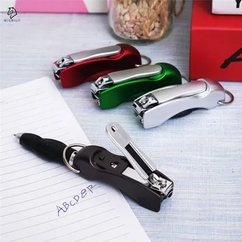 

1Pcs Creative Folded Nail Clippers Ballpoint Pen 0.5mm Blue Ink Classic Office Accessories Pens School Supplies Drop Shipping