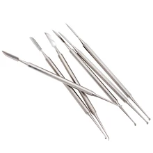 1 шт. стоматологический Воск Резьба скульптурный нож двойное лезвие из нержавеющей стали двухсторонняя глина инструмент для резьбы стоматологический палочки воск